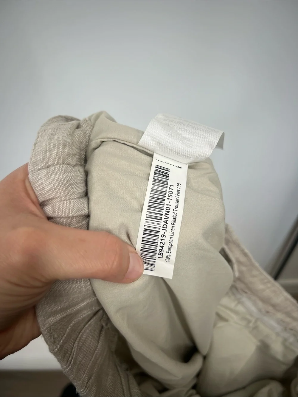 Quince 100% European Linen Pleated Trousers in Flax